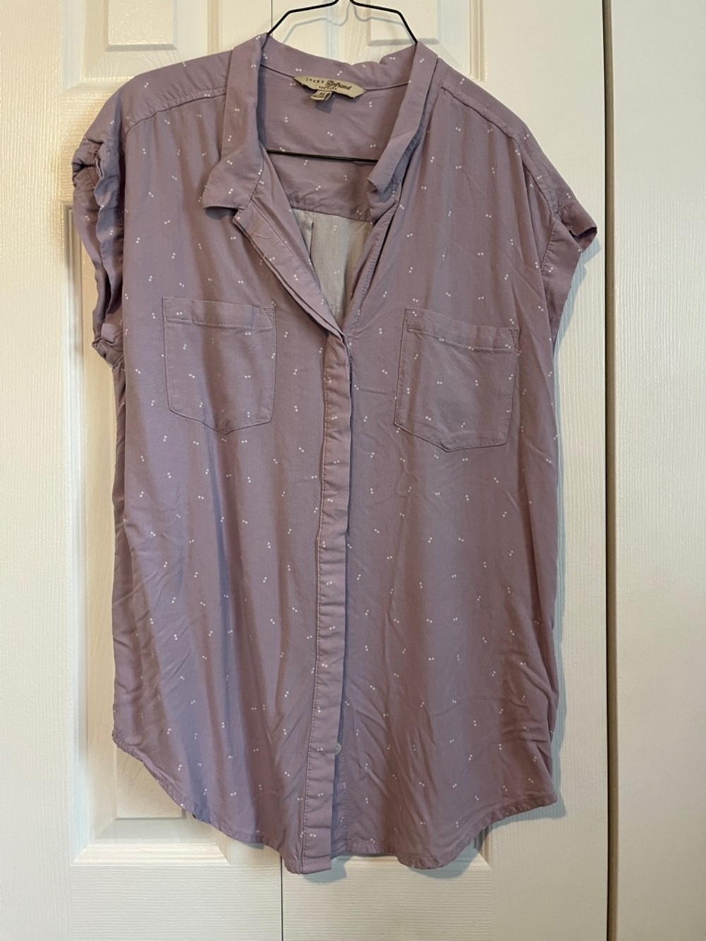 Jachs Lavender Short Sleeve Button-Down Shirt
